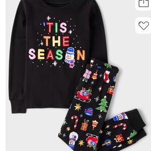 'Tis The Season Christmas Pajama Set - sz 16 kids - glow in the dark!